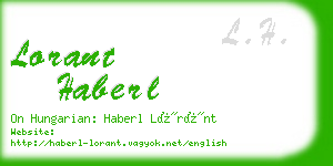 lorant haberl business card